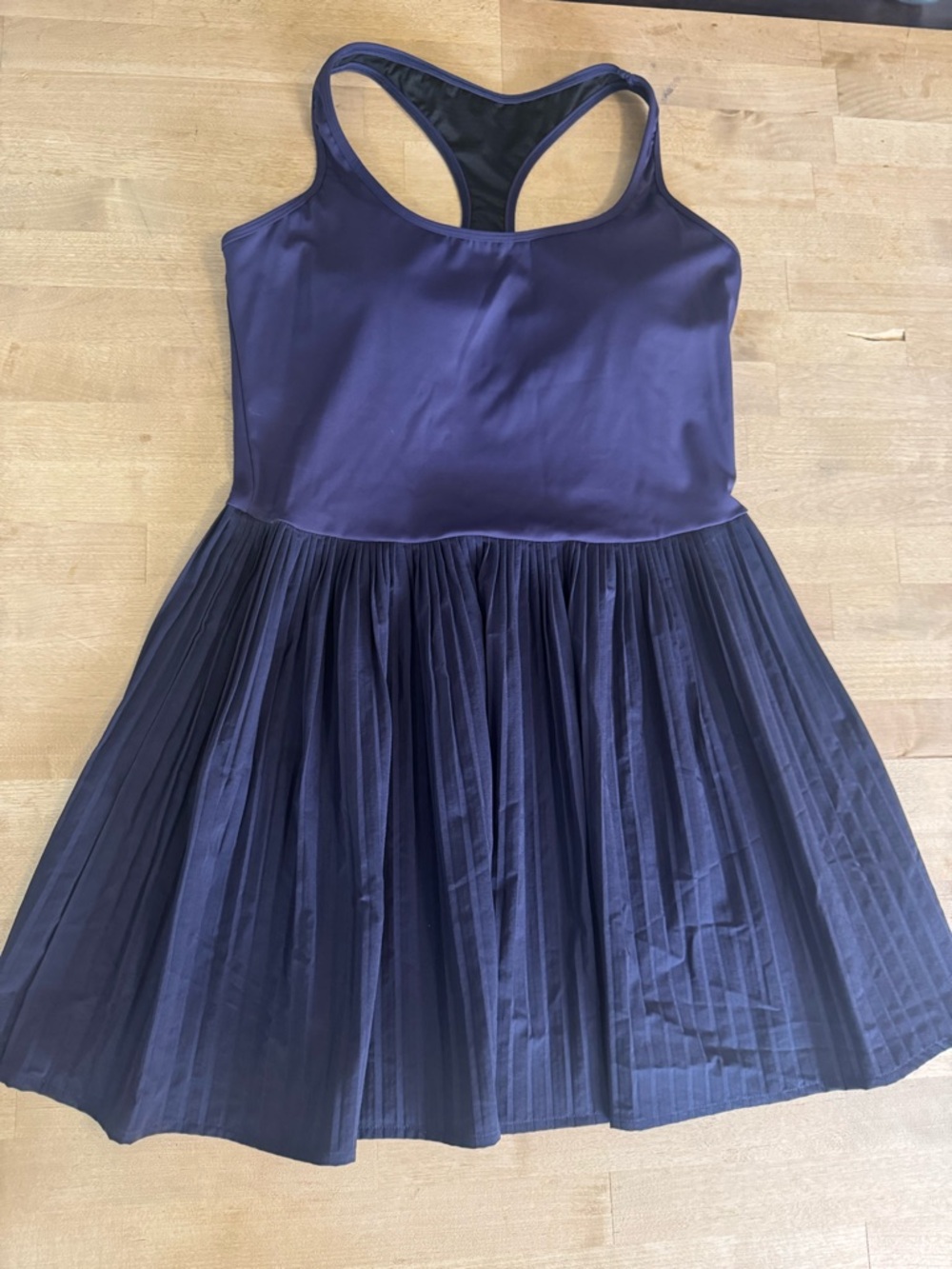NWT Attraco Navy Racerback Pleated Skirt tennis Dress